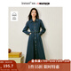 茵曼（INMAN）x米雷聯(lián)名復古文藝牛仔連衣裙2025季女裝新品翻領(lǐng)系腰帶長(cháng)裙 牛仔藍 M