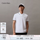 Calvin KleinJeans夏季男士商務休閑通勤ck撞色鑲邊多色短袖T恤POLO衫J326120 YAF-月光白 L