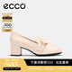 愛步（ECCO）樂福鞋女 25年新款簡約優(yōu)雅淺口粗跟正裝單鞋高跟鞋女 型塑290953 石灰色29095301378 36 （尺碼偏大）