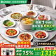志高（CHIGO） 暖菜板+火鍋熱菜電動(dòng)餐桌轉盤(pán)加熱板飯菜保溫板電磁爐帶火鍋熱菜神器家用加熱旋轉分區控溫多功能 120CM 電陶爐火鍋3000W丨電動(dòng)轉+大理石紋
