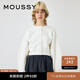 moussy 早春新品設計感通勤廓形溫柔針織外套女010HSS80-0150 011米白色 均碼