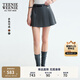 Teenie Weenie小熊女裝半身裙2025年秋季新款氣質(zhì)學(xué)院風(fēng)時髦百褶裙 深灰色 M