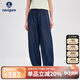 Navigare意大利小帆船女復古牛仔長(cháng)褲休閑時(shí)尚香蕉褲2312575511 藍 XL 