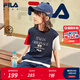 FILA KIDSx原田治聯(lián)名系列斐樂兒童短袖T恤2025夏季新款大童上衣 RD寶藍-NV 150