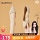 達芙妮（DAPHNE）高跟鞋女細跟單鞋婚鞋夏季新款氣質優(yōu)雅工作宴會伴娘鞋 香檳色 6.5cm 35 (225mm)