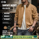 馬登工裝美式復(fù)古圣達(dá)菲夾克男燈芯絨拼接重磅帆布上衣男士休閑外套秋 卡其色 M