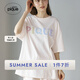 gelatopique25夏季新品女甜甜圈小熊印花短袖T恤睡衣PWCT252275 粉色 均碼