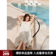 ELLE暈染漸變圓領(lǐng)無(wú)袖a字連衣裙女2025夏新款優(yōu)雅氣質(zhì)背心裙長(zhǎng)裙 淺卡其 S
