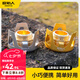 原始人戶外酒精爐野外爐具便攜煮茶爐野餐爐頭露營酒精汽化爐野炊野營爐 銀色