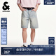 杰克·瓊斯（JACK&JONES）男裝貓須水洗舒適百搭時尚酷帥高街個性簡約風(fēng)牛仔短褲225243021 C40淺牛仔藍 M (175)