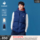 樂(lè )卡克（Le coq sportif）法國公雞男女款秋冬三色系列羽絨背心羽絨服 藏青/NVY S