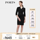 PORTS寶姿女裝春季新款時(shí)尚氣質(zhì)長(cháng)袖連衣裙ALM8D067LWP096 黑色 M (6)