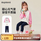 MQDMINI童裝女童套裝兒童T恤打底褲兩件套女孩甜美元?dú)鈺r尚爆米花套裝