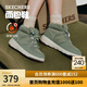 斯凱奇（Skechers）女鞋面包鞋保暖短筒舒適柔軟短靴加絨厚底雪地棉鞋144194 橄欖綠/OLV 37