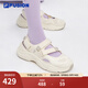 斐樂(lè )（FILA）FUSION斐樂(lè )瑪麗珍涼鞋女鞋新款涼拖魔術(shù)貼海螺沙灘鞋 古白色/燕麥色-AO 38