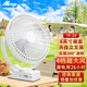 ATEngeusb充電風扇 大風力可充電夾扇長續(xù)航臺式小電風扇 插電桌面辦公室臥室家用學生宿舍戶外露營迷你 8寸10000毫安24小時續(xù)航（可夾可立）白色