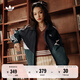 adidas經(jīng)典寬松運(yùn)動夾克外套男女春季新款阿迪達(dá)斯官方三葉草 黑色/綠色/白色   M