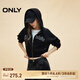 ONLY春夏時尚字母印花寬松連帽短款開衫衛(wèi)衣女|12439R016 H1Z 黑色 M (165) 84A