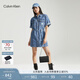 Calvin Klein小眾單肩包禮物荔枝紋包包金屬搭扣鏈條翻蓋CK女包斜挎包DH2806 UB1-太空黑 OS