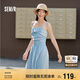 森馬（Semir）連衣裙女簡(jiǎn)約度假風(fēng)吊帶裙2025夏法式收腰高級(jí)感長(zhǎng)裙107425114040