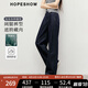 紅袖寬松垂感牛仔褲2025春季新款女裝酷颯氣質原色高腰休閑闊腿長褲 深牛仔藍072（預售8.28) L