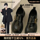 CAMILA KSENIA小皮鞋女2025新款百搭時(shí)尚夏季防滑厚底復古柔軟英倫風(fēng)軟底樂(lè )福鞋 黑色 36