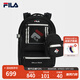 FILA 斐樂(lè )官方情侶款背包2025秋新款多口袋雙肩包電腦包休閑書(shū)包 正黑色-BK XS