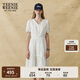 Teenie Weenie小熊女裝白色連衣裙2025夏季新款優(yōu)雅浪漫法式茶歇中長(cháng)裙 白色 S