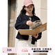 紫涵（ZIHAN）紫涵短款立領(lǐng)拉鏈牛仔外套女2025年春季新款時尚百搭休閑刺繡上衣 牛仔藍 M