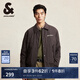 杰克·瓊斯（JACK&JONES）男裝春季新款時尚百搭寬松短款棉衣保暖外套字母刺繡翻領(lǐng)棉服男 E09 巧克力棕色 XL 185
