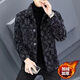 BASLAUR歐美秋冬季夾克青年短款男裝修身加絨加厚風(fēng)衣外套保暖毛呢大衣男 黑灰色[加絨加厚] M 90-115斤