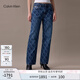 Calvin KleinJeans【復(fù)刻90系列】25早秋新款女ck純棉滿印直筒牛仔褲47C794G 3H6-牛仔藍 25