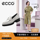 愛(ài)步（ECCO）樂(lè )福鞋女 經(jīng)典厚底百搭英倫風(fēng)皮鞋 摩登女鞋490013 石灰色37