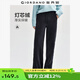 佐丹奴褲子女24秋冬加絨燈芯絨復(fù)古風(fēng)休閑褲松緊腰衛(wèi)褲女05414872 黑色 標(biāo)志黑 M