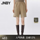 JNBY/江南布衣25夏新品休閑褲簡約大方松緊直筒褲日常5P5E12160 217/灰淺咖 M