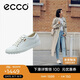 愛(ài)步（ECCO）休閑鞋女 時(shí)尚百搭通勤圓頭低幫軟面皮板鞋 柔酷7號(hào)430003 白色38
