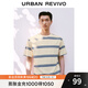 UR2025夏季新款男裝簡(jiǎn)約氣質(zhì)通勤風(fēng)撞色條紋短袖T恤UMB450020 天藍(lán)條紋 L