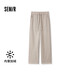 森馬（Semir）[商場同款]休閑褲女加絨長褲簡約冬2024仿呢闊腿褲101724127016A