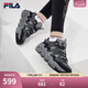 斐樂（FILA）官方女鞋PANINI復(fù)古運動鞋春款帕尼尼籃球鞋休閑鞋 鍛鐵灰/木炭灰-BC 37.5
