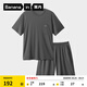 蕉內(nèi)（Bananain）506S男士睡衣夏季莫代爾棉感冰絲涼感短袖家居服七夕情人節(jié)送男友 【圓領(lǐng)短褲】灰色 XL