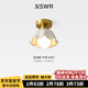 紐思維爾奶油風(fēng)中古過道燈日式陽臺燈玄關(guān)燈入戶走廊復(fù)古陶瓷花朵小吸頂燈 【全光譜】白色花朵-18CM 三色變光