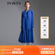 PORTS寶姿春夏新品女裝長袖長連衣裙LM8D086QWB011 深藍(lán)色 XS (2)
