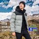拓路者（Pioneer Camp）700蓬羽絨服男女情侶款冬厚款保暖戶外羽絨衣團(tuán)購連帽休閑寬松外 淺云灰 M