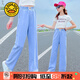 G.DUCKKIDS童裝女童牛仔褲夏季薄款兒童運動(dòng)褲小女孩褲子中大童學(xué)生防蚊褲 藍色835- 170 適合身高160-170cm年齡14-15