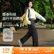 駱駝（CAMEL）漫游防曬神褲女寬松闊腿運(yùn)動(dòng)長褲子 C25BARLG057A 幻影黑 M
