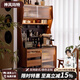 金沙公爵北歐實木餐邊柜簡約櫻桃木咖啡茶水柜小戶型儲物一體靠墻原木高柜 松木85*45*190