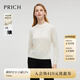 PRICH復古針織衫2024冬季新款保暖毛秋季女裝毛衣女打底衫針織開衫外套 39象牙白色 XS 155
