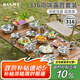 半物生活316不銹鋼戶外露營(yíng)餐具套裝野餐便攜收納碗筷套裝燒烤盤家用餐具