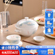 華光抗菌骨瓷餐具高溫釉中彩碗盤 中式國風喬遷之喜結(jié)婚禮物 春江水暖 抗菌瓷禮盒裝 30頭