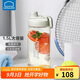 樂扣樂扣（LOCK&LOCK）大容量水杯tritan運(yùn)動(dòng)搖搖杯便攜提手水壺男女塑料杯子1.5L灰色